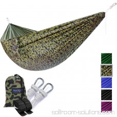 Yes4All Single Lightweight Camping Hammock with Strap & Carry Bag (Camouflage) 566638666
